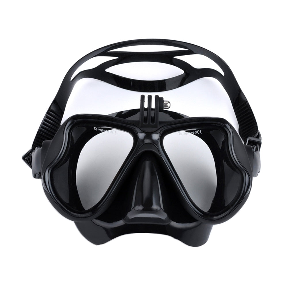 GoMask Black Freediving Mask with GoPro Mount – Blue Tuna
